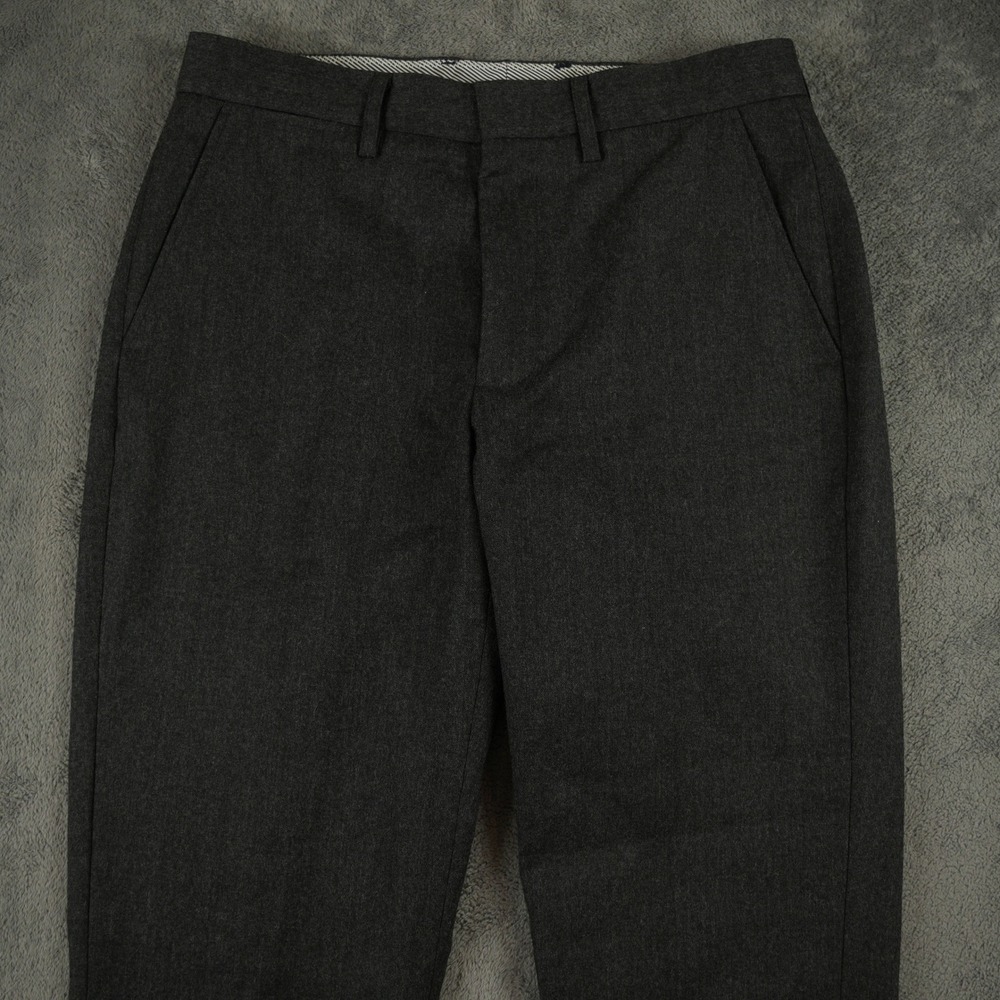 J.Crew Dress Pants Men 31x30 Charcoal Gray Wool Blend Slim Straight Trousers